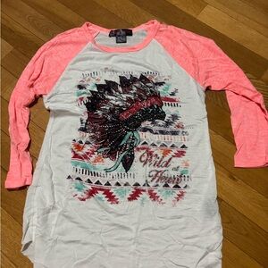 Graphic 3 quarter length Sleeve Shirts